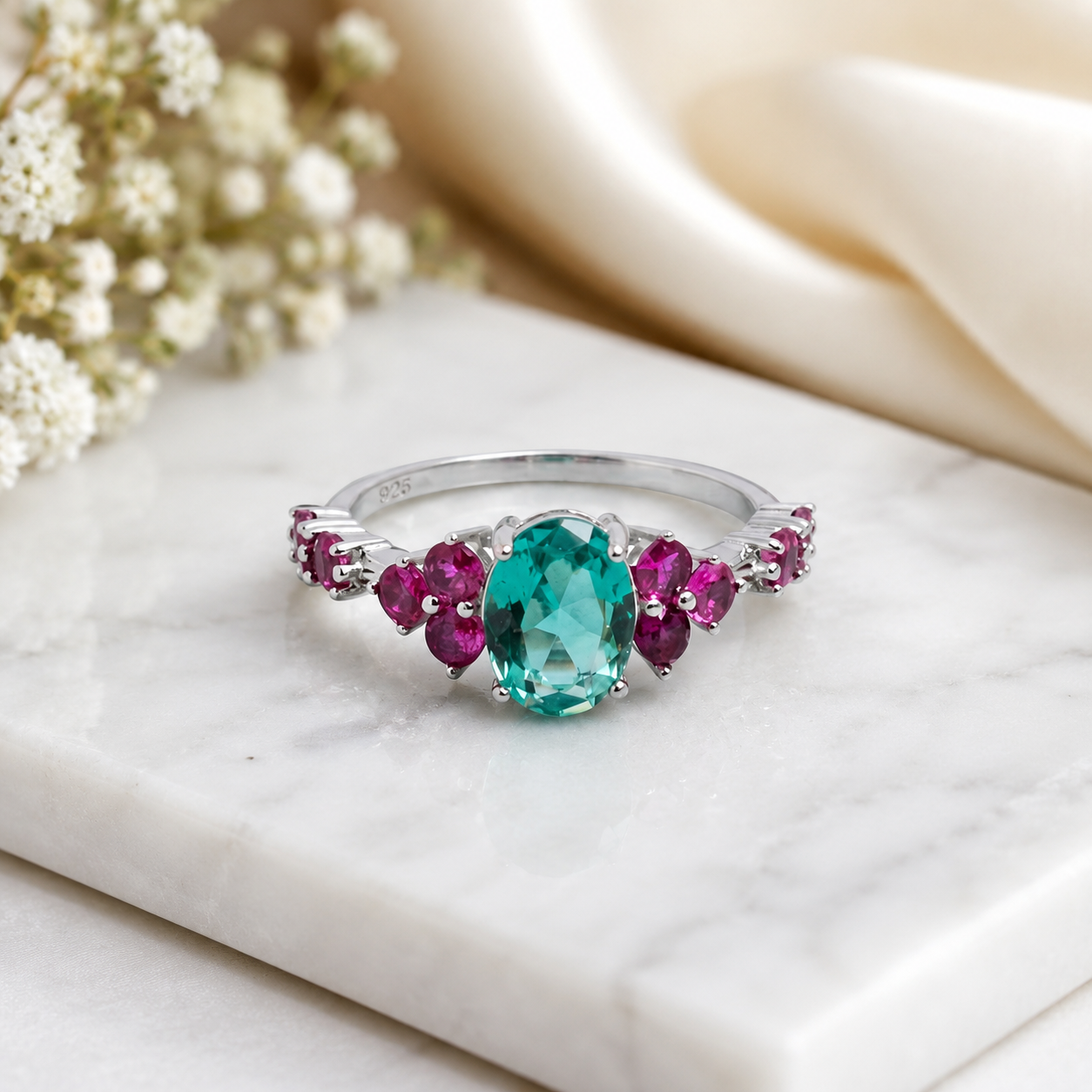SeaFoam & Berry Ring