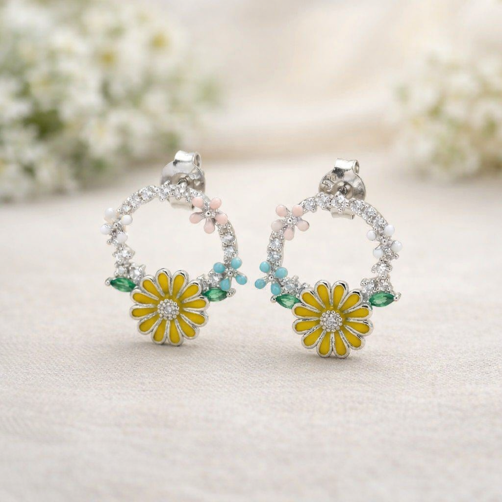 Meadow Magic Hoop Studs