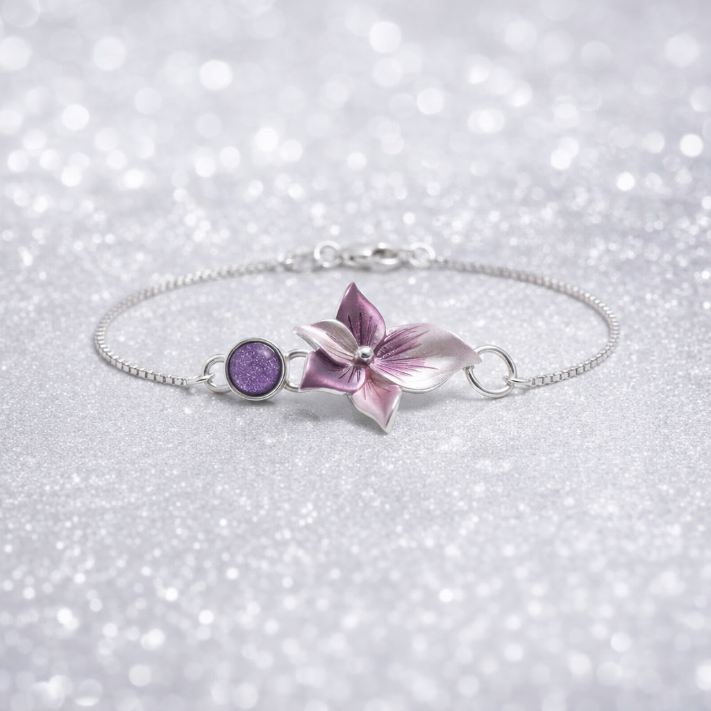 Wild Violet Enamel Bracelet