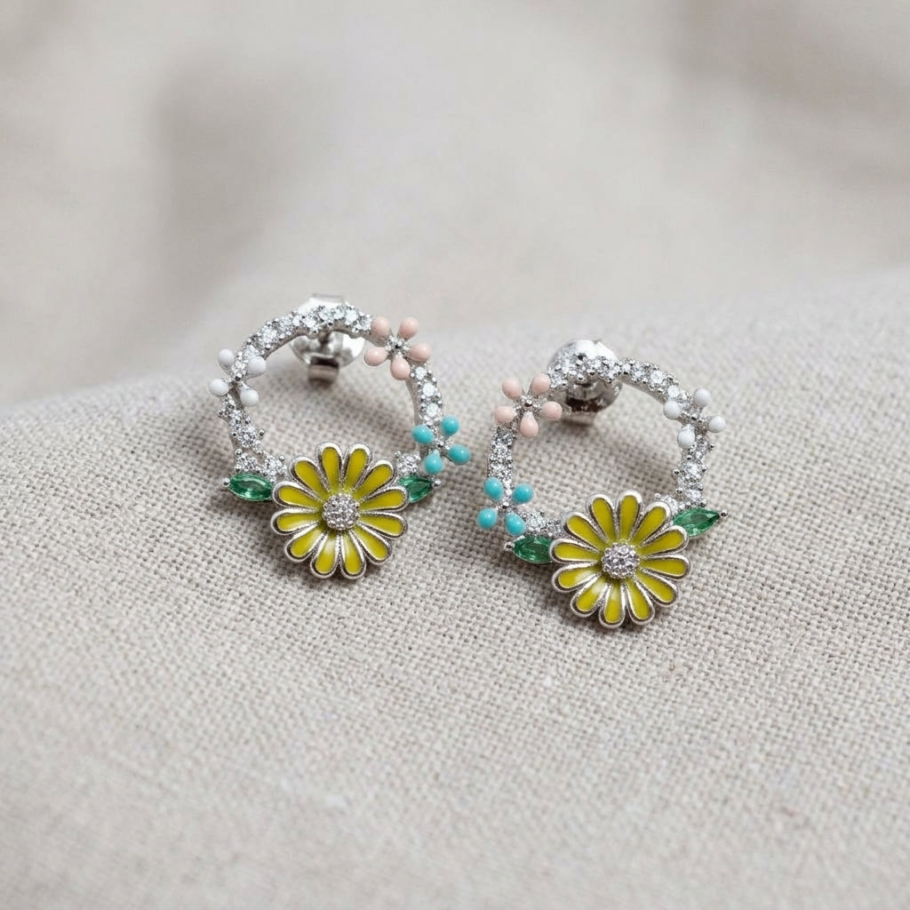 Meadow Magic Hoop Studs
