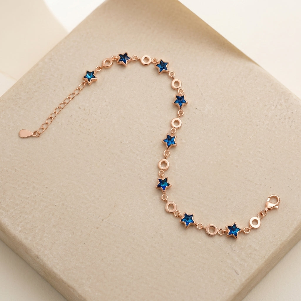 Rose Gold 925 Silver Chain Bracelet For Women