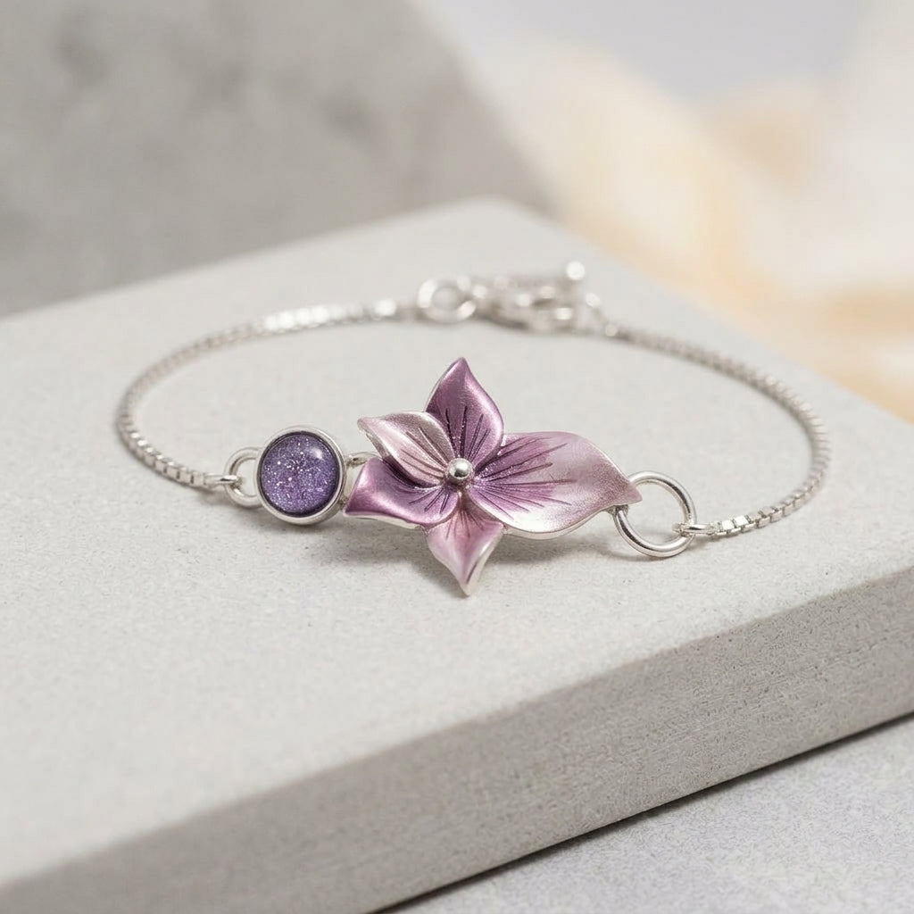 Wild Violet Enamel Bracelet