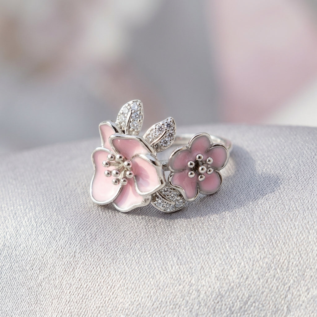 Pink Petal Poetry Ring