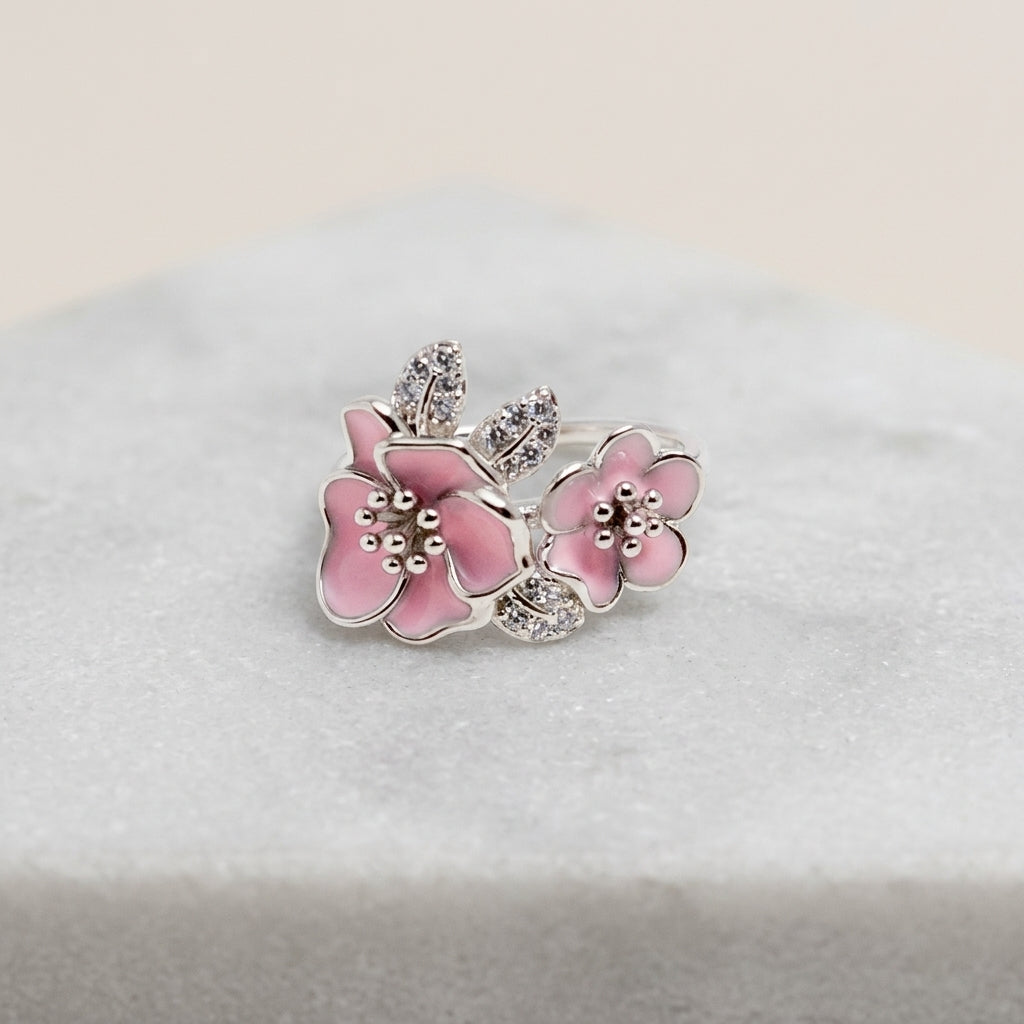 Pink Petal Poetry Ring