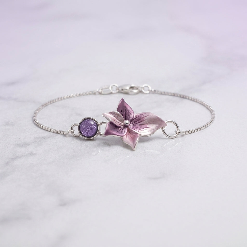 Wild Violet Enamel Bracelet