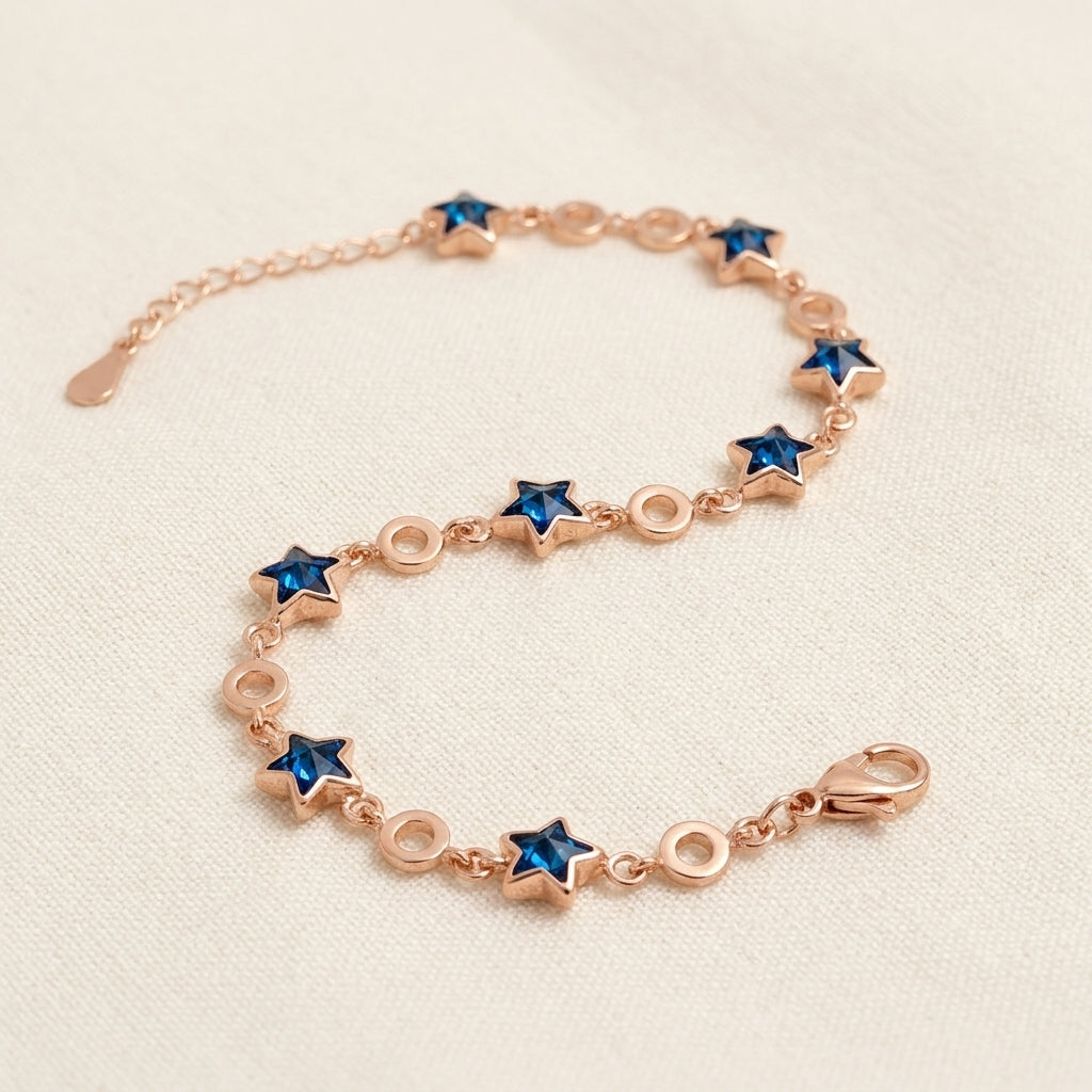 Rose Gold 925 Silver Chain Bracelet For Women