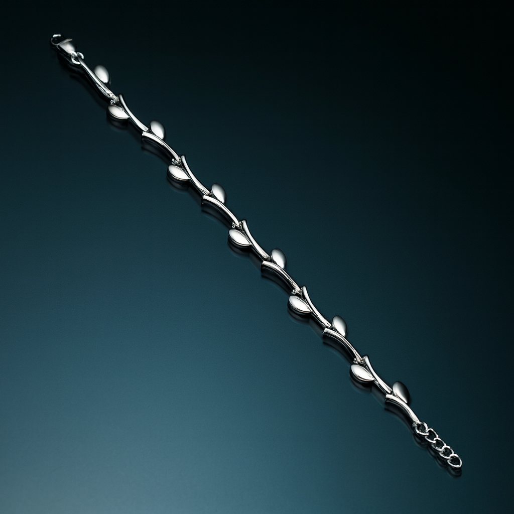 Leaflet Vine Bracelet – Nature-Inspired Vine Diamond Sparkle Luxury Wristpiece