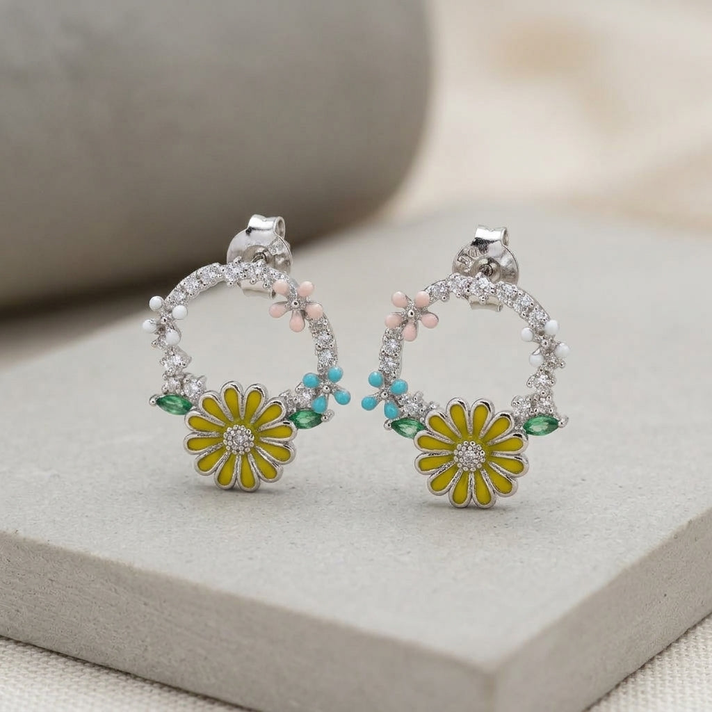 Meadow Magic Hoop Studs
