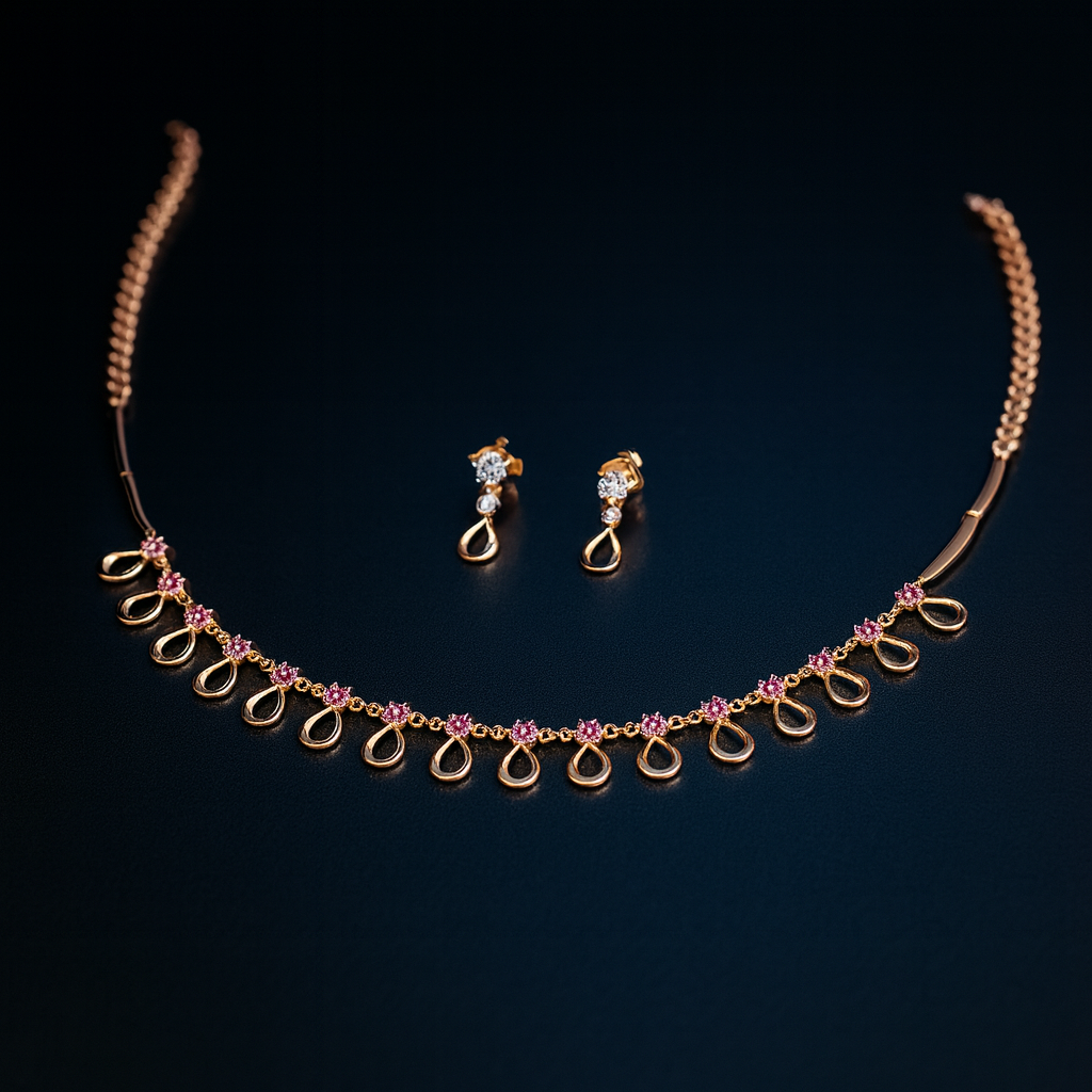 TearDrop Grace Necklace – Elegant Teardrop Diamond Sparkle Luxury Neckpiece