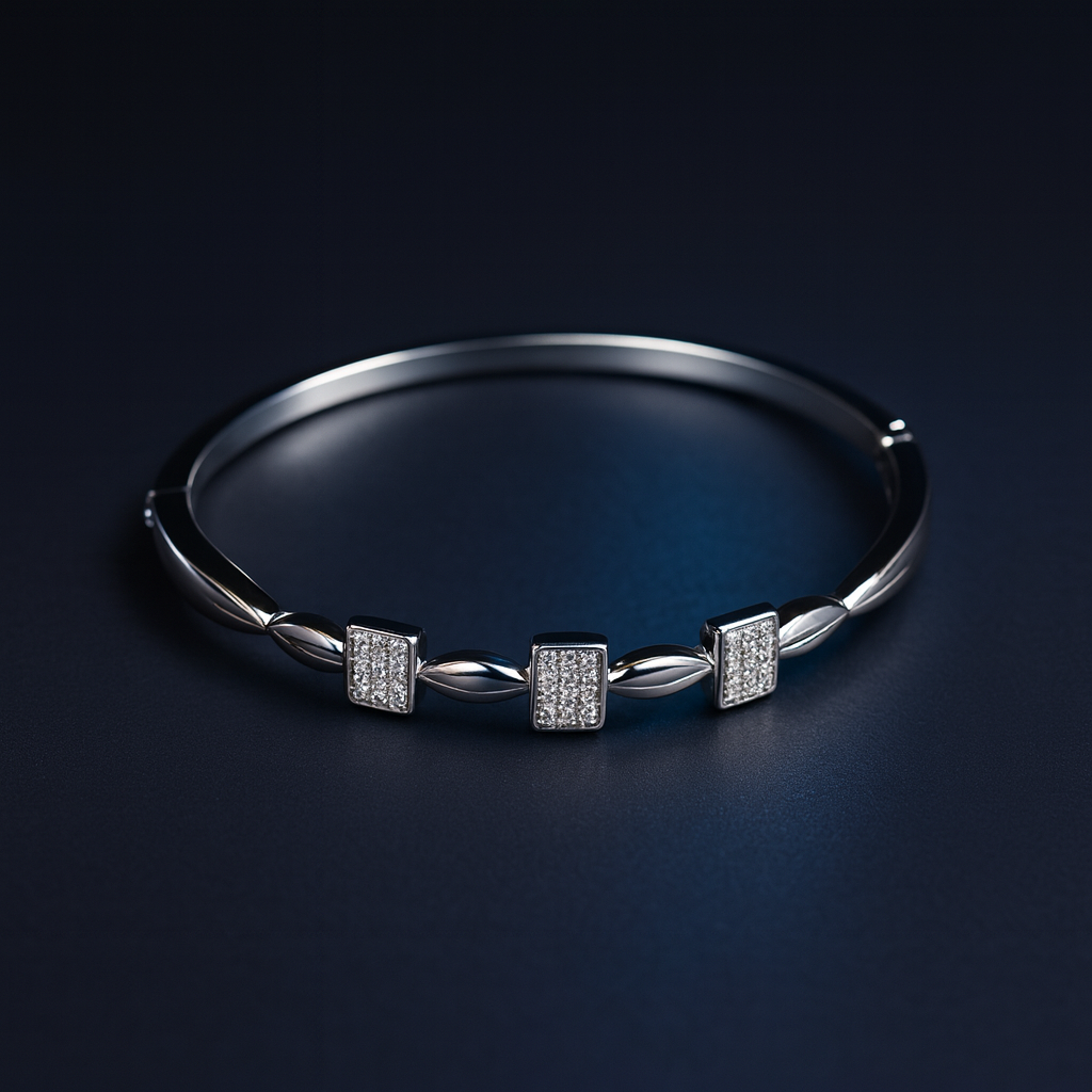 The Metro Pavé Cuff – Sleek Urban Diamond Pavé Luxury Bracelet