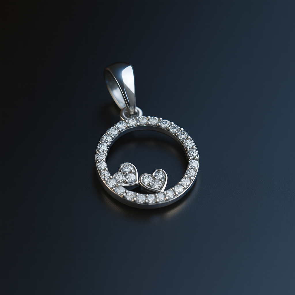 Twin Hearts Halo Ring – Double Heart Diamond Sparkle Luxury Design